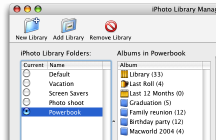 Image of iPhoto Library Manager application